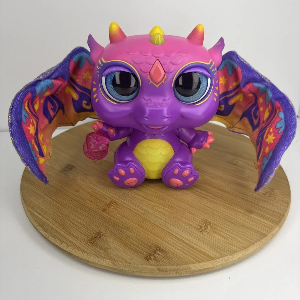 Hasbro FurReal Friends Moodwings Baby Dragon Interactive Pet Purple Tested‎